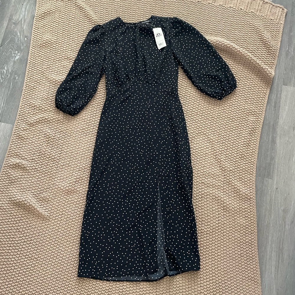 Miss Selfridge Polka Dot Midi Dress